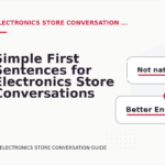 Simple First Sentences for Electronics Store Conversations