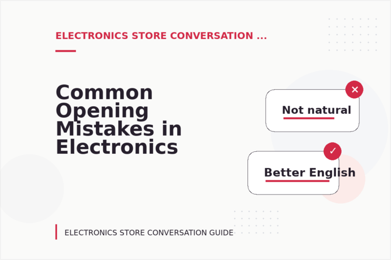 Common Opening Mistakes in Electronics Store Conversations