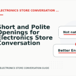 Short and Polite Openings for Electronics Store Conversation English