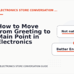 How to Move from Greeting to Main Point in Electronics Store Conversation English