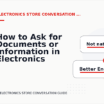 How to Ask for Documents or Information in Electronics Store Conversation English