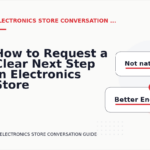 How to Request a Clear Next Step in Electronics Store Conversation English