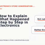 How to Explain What Happened Step by Step in Electronics Store Conversation English