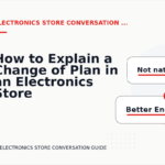 How to Explain a Change of Plan in an Electronics Store Conversation