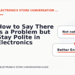 How to Say There Is a Problem but Stay Polite in Electronics Store Conversation English