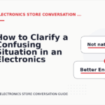 How to Clarify a Confusing Situation in an Electronics Store Conversation