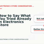 How to Say What You Tried Already in Electronics Store Conversation English