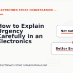How to Explain Urgency Carefully in an Electronics Store Conversation