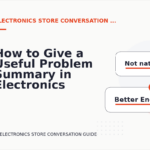 How to Give a Useful Problem Summary in Electronics Store Conversation English