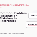 Common Problem Explanation Mistakes in Electronics Store Conversation English