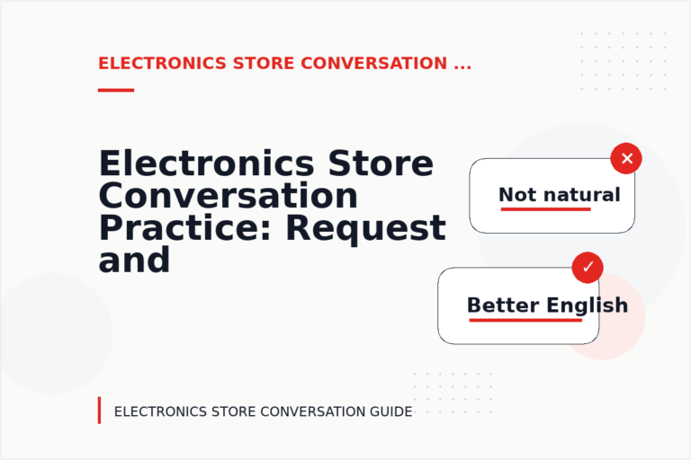 Electronics Store Conversation Practice: Request and Reply Examples