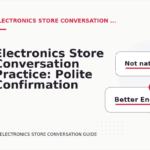 Electronics Store Conversation Practice: Polite Confirmation Examples