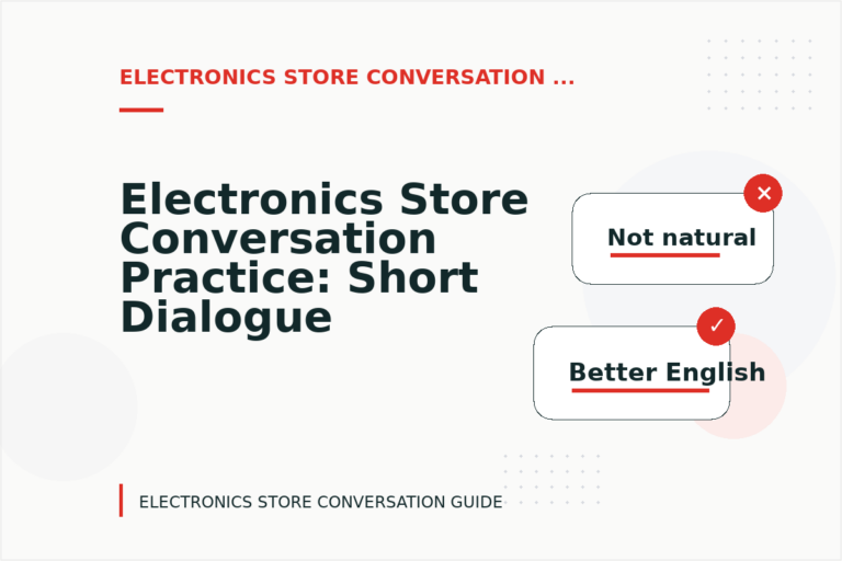 Electronics Store Conversation Practice: Short Dialogue Examples