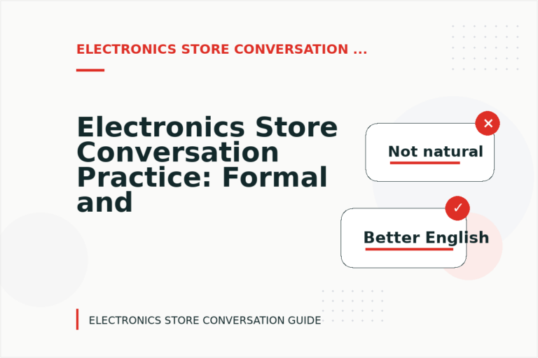 Electronics Store Conversation Practice: Formal and Friendly Versions