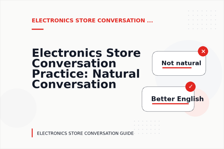 Electronics Store Conversation Practice: Natural Conversation Lines