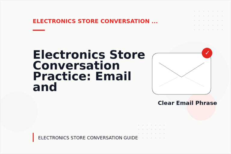 Electronics Store Conversation Practice: Email and Message Examples