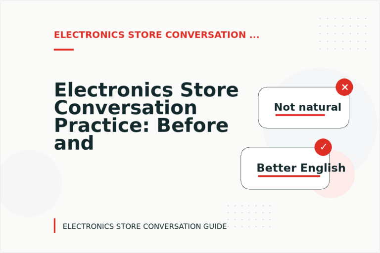 Electronics Store Conversation Practice: Before and After Corrections